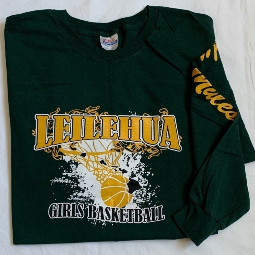 Leilehua High School long sleeve green shirt